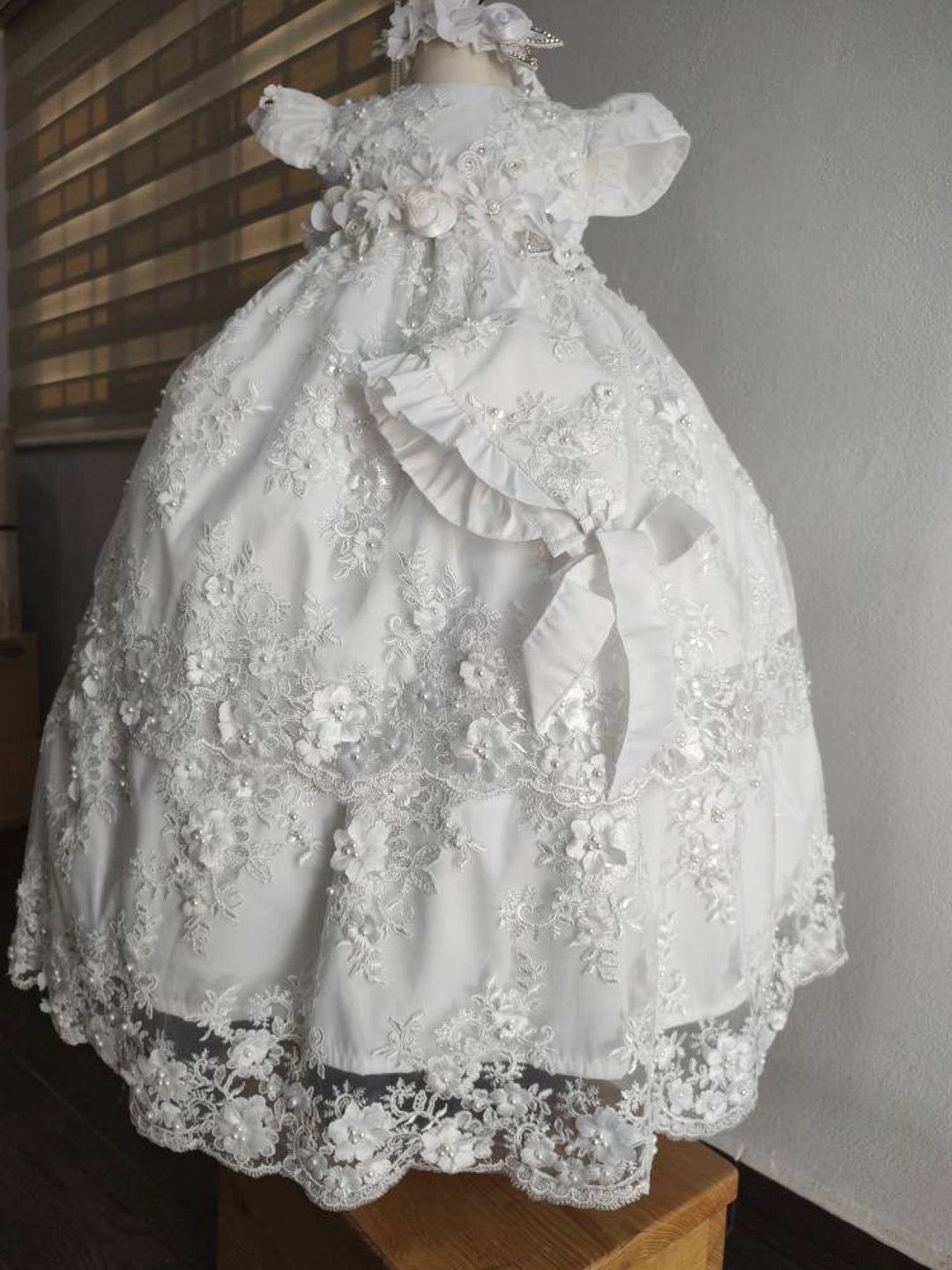 Beautiful Gown for Christening in Set With All Accessories - Etsy