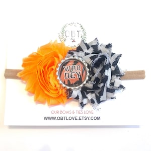 Inspired Cincinnati Bengals Headband - Football Team, Spirit Headband