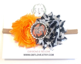 Inspired Cincinnati Bengals Headband - Football Team, Spirit Headband
