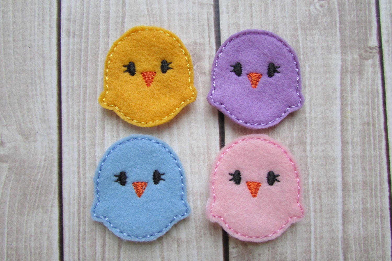 Felties Feltie Appliques Set of 4 uncut felties Felt Etsy