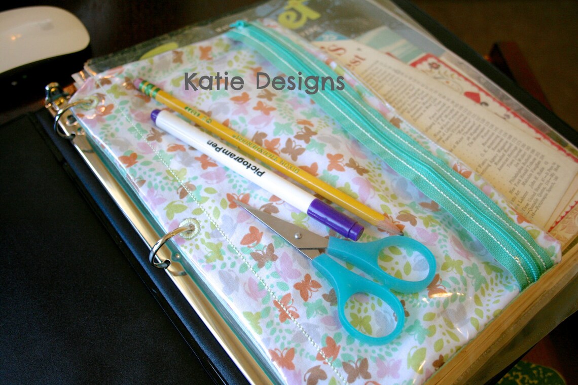 In the Hoop 3 Ring Binder Zipper Pouch Machine Embroidery Etsy