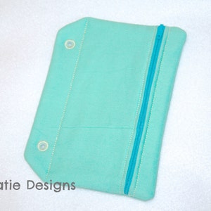 In The Hoop 3 Ring Binder Zipper Pouch Machine Embroidery Design Pattern Download 5x7 ITH Back to School Pencil Case Fully Lined