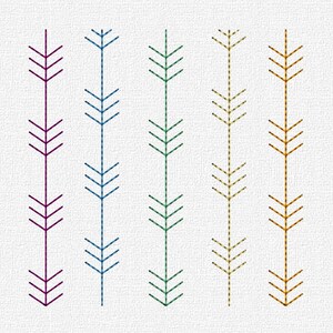Chevron Background Machine Embroidery Design Pattern Download 4x4 5x7 6x10 Modern Redwork