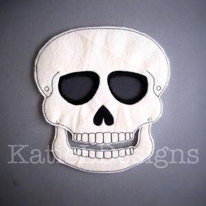 ITH Dödskallemask Maskinbroderidesignmönster Ladda ner In The Hoop Dödskallar Halloween 6x10 Masker Kostym Kostymer