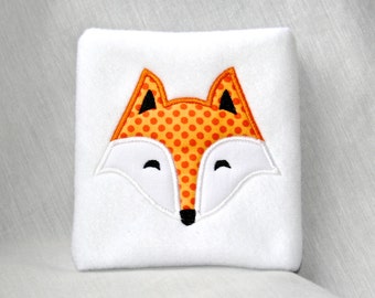 Fox Face Applique Machine Embroidery Design 4x4 5x7 6x10 Modern Cute Woodland Animal