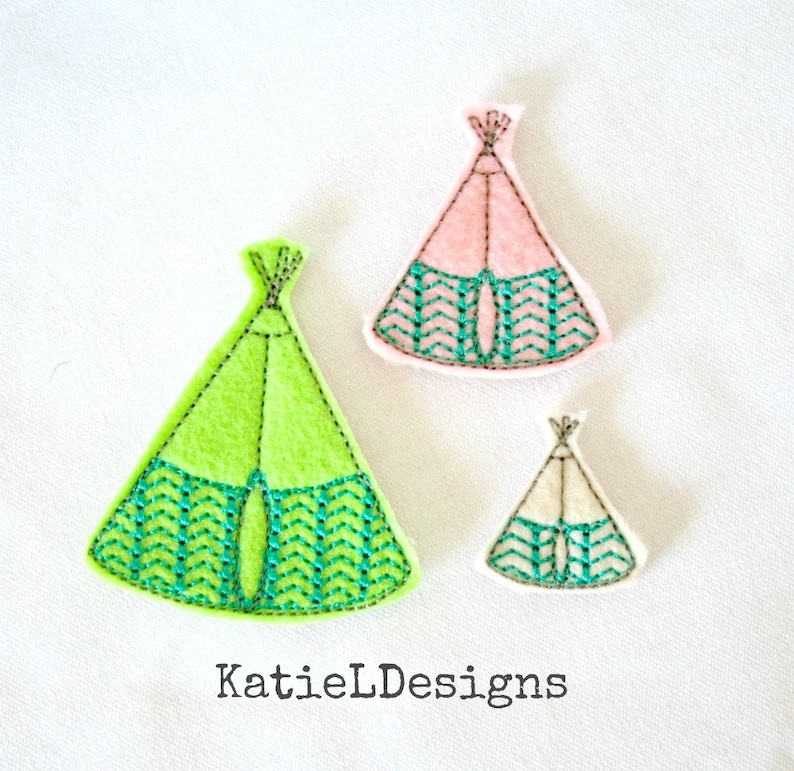 Teepee Felties Machine Embroidery Design Pattern Download 5 Etsy