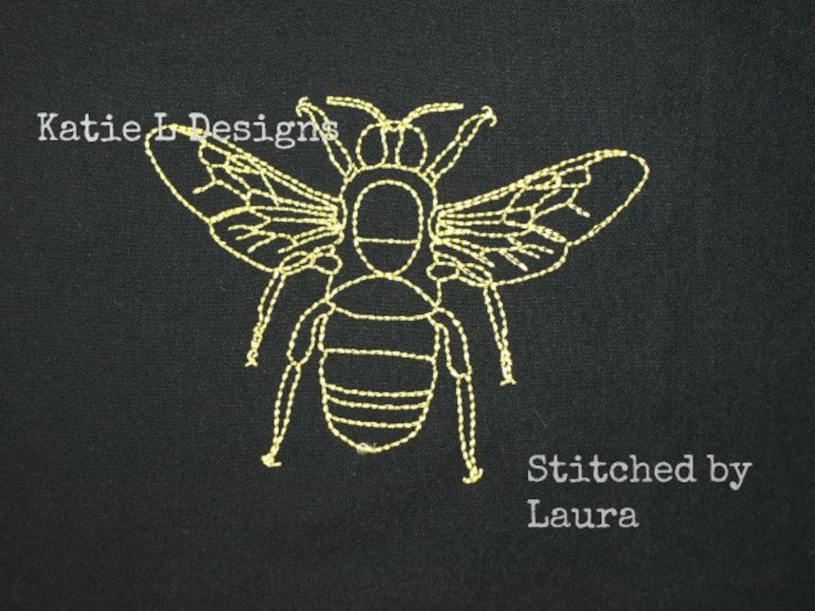 Redwork Bee Machine Embroidery Design Pattern Download 4x4 5x7 Modern ...