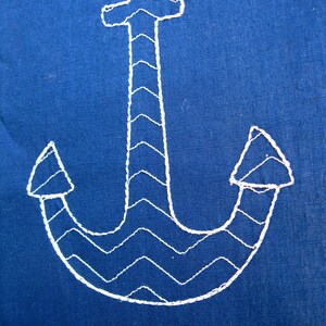 Chevron Anchor Redwork Embroidery Machine Design Instant Download 4x4 ...