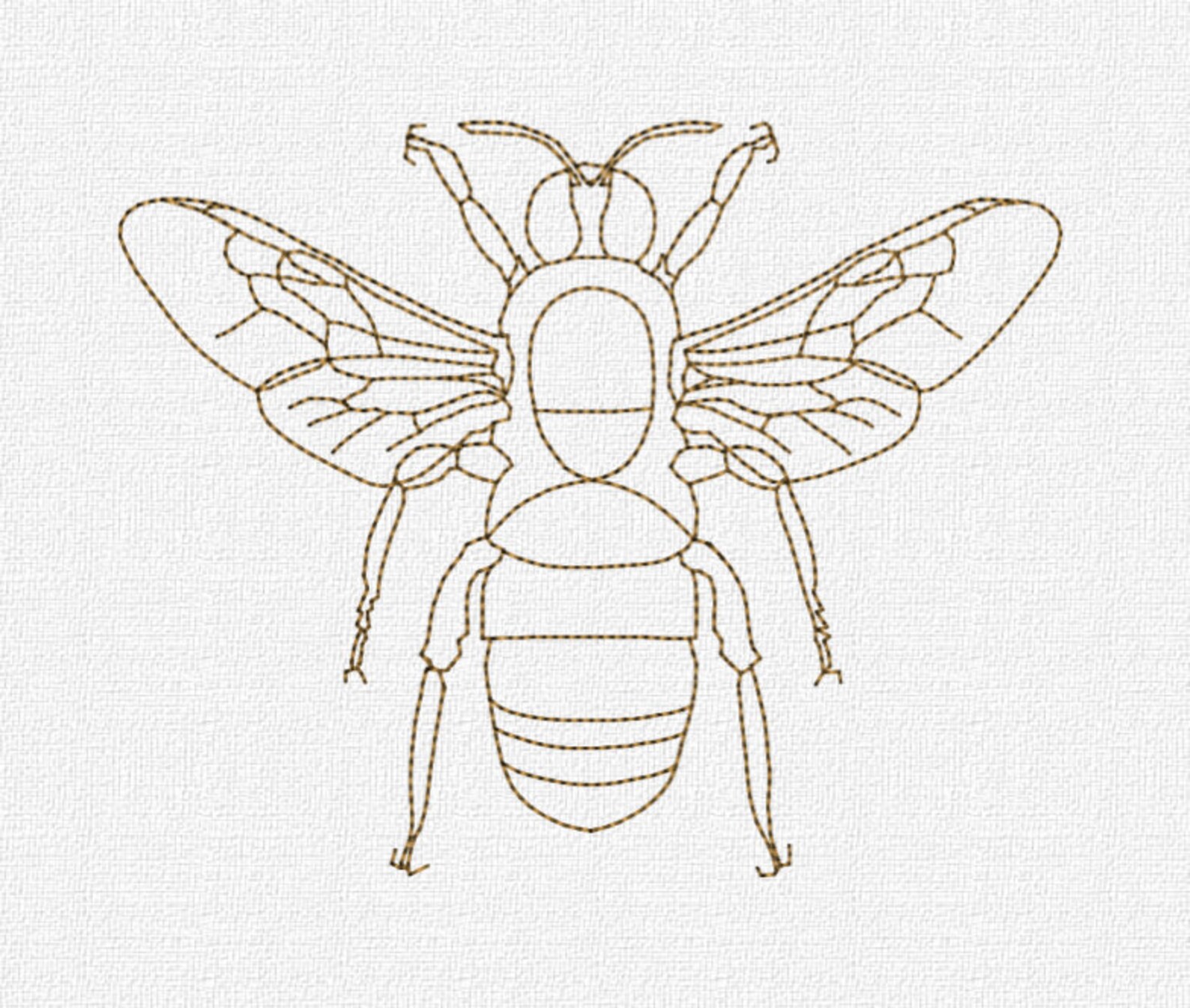 Redwork Bee Machine Embroidery Design Pattern Download 4x4 5x7 Modern ...