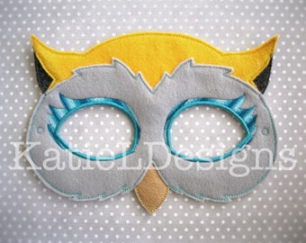 Masque de hibou vec numérique Télécharger Machine broderie Design motif dans le cerceau Halloween Costume Woodland Animal Dress Up 6 5 x 7 x 10