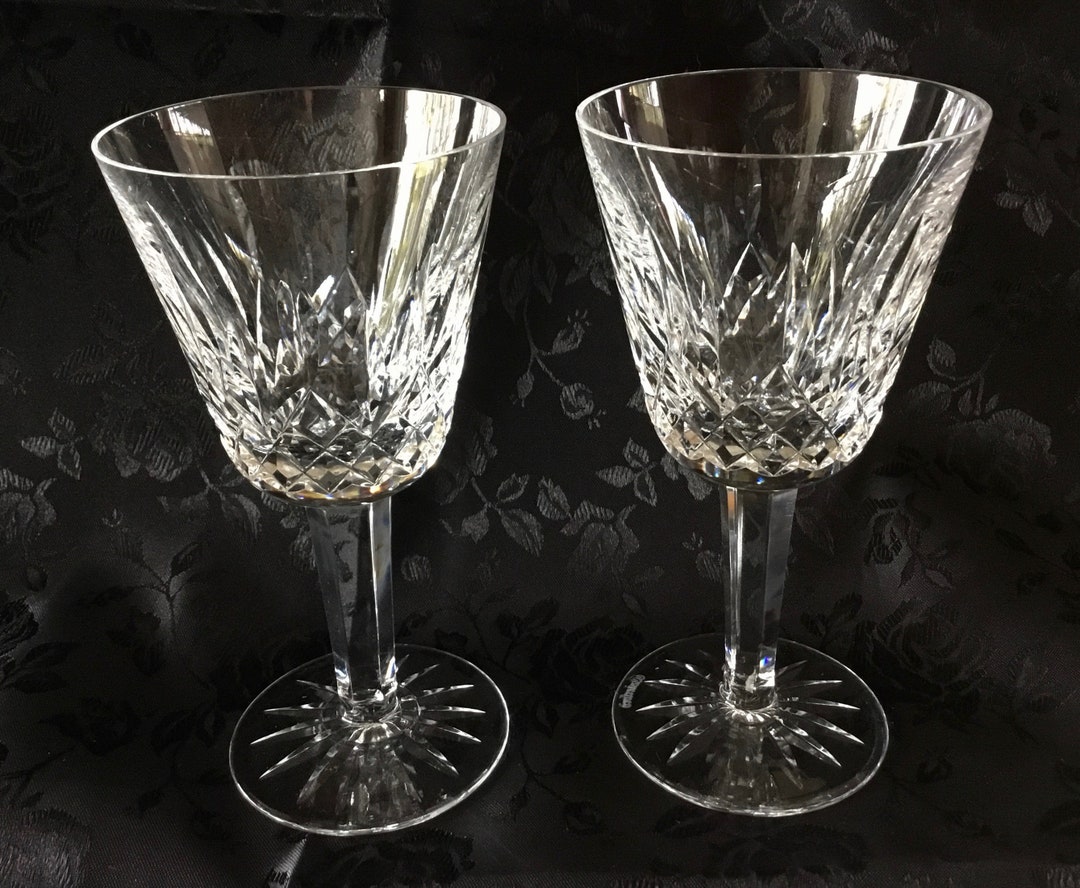 Vintage Waterford Crystal lismore Pattern Set of Two Claret Wine