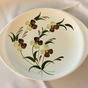 Vintage &quot;Blue Ridge&quot; Southern Potteries, Inc. - &quot;Sunny Spray&quot; Pattern 12.0&quot; Serving Platter with Handles - Made in USA - 1930&#39;s to 1957