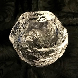 Vintage Kosta Boda &quot;Snowball&quot; Crystal Art Glass Tealight Votive Candle Holder - Made in Sweden - After 1973
