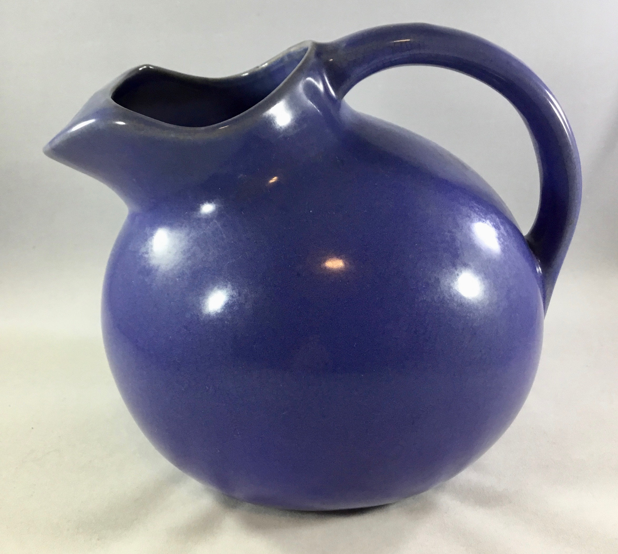 Vintage Blue Ceramic Beverage Pitcher Made in USA Etsy