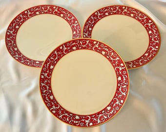 Vintage Lenox China "Firesong" 10.25" Dinner Plates (Set of Three) - Made in USA - 1972-1978 (Discontinued)