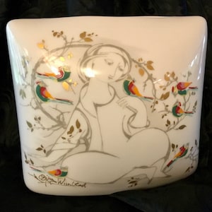 Vintage Rosenthal Porcelain Studio Line &quot;Love Story&quot;&quot; Pillow Vase - Designed by Bjorn Wiinblad - Made in Germany - 1980&#39;s
