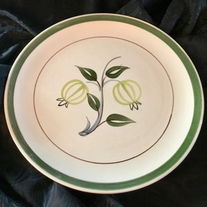 Vintage &quot;Blue Ridge&quot; Southern Potteries, Inc. - &quot;Forest Fruit&quot; Pattern 10.25&quot; Dinner Plate - Made in USA - 1930&#39;s to 1957