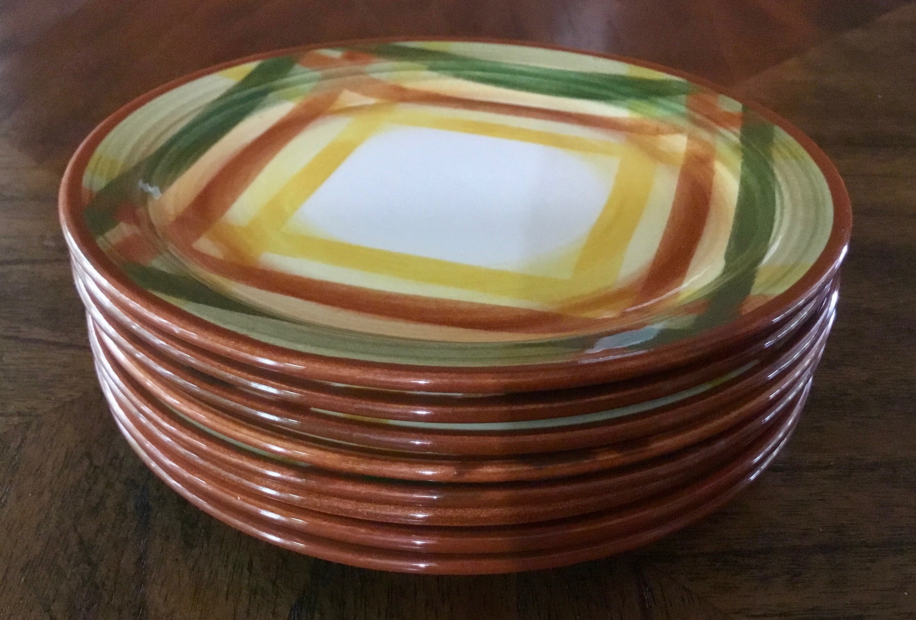 Dining & Serving vintage '50s Vernonware Homespun bread & butter plates