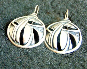 Sterling Silver Earrings,Silver 925 Geometric Drop Earrings for Women,Women's Jewelry,Gift for Her,Artisan Jewellery,Greek Art