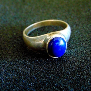 Mens Gemstone Ring, Mens Lapis Lazuli Ring, Silver 925 Lapis Lazuli Ring, Silver Pinky Ring for Men, Oval Dainty Signet Ring Men, Male Ring