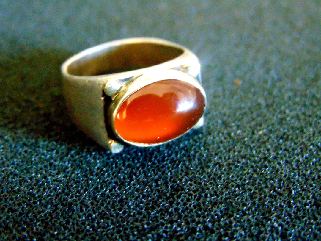 カーネリアンの指輪 1920年代 シルバー カーネリアン リング（Silver Carnelian Ring