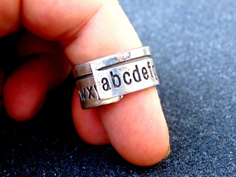 Alphabet Ring Boho Ring Adjustable Letter Ring,Thumb Ring Open Ring