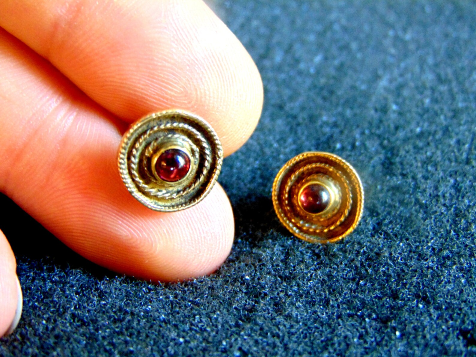 Vintage 14k Solid Gold Stud Earrings Stud Earrings Etsy