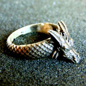 Sterling Silver Dragon Ring: House Targaryen Inspired Statement Ring