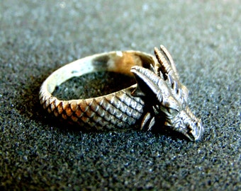 Sterling Silver Dragon Ring: House Targaryen Inspired Statement Ring