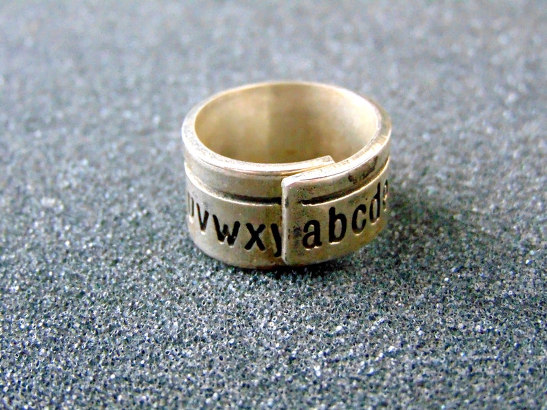 Alphabet Ring Boho Ring Adjustable Letter Ring,Thumb Ring Open Ring