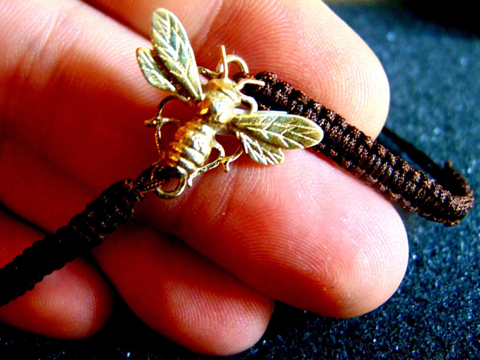 The Clear Bee Bracelet in Gold main image 0