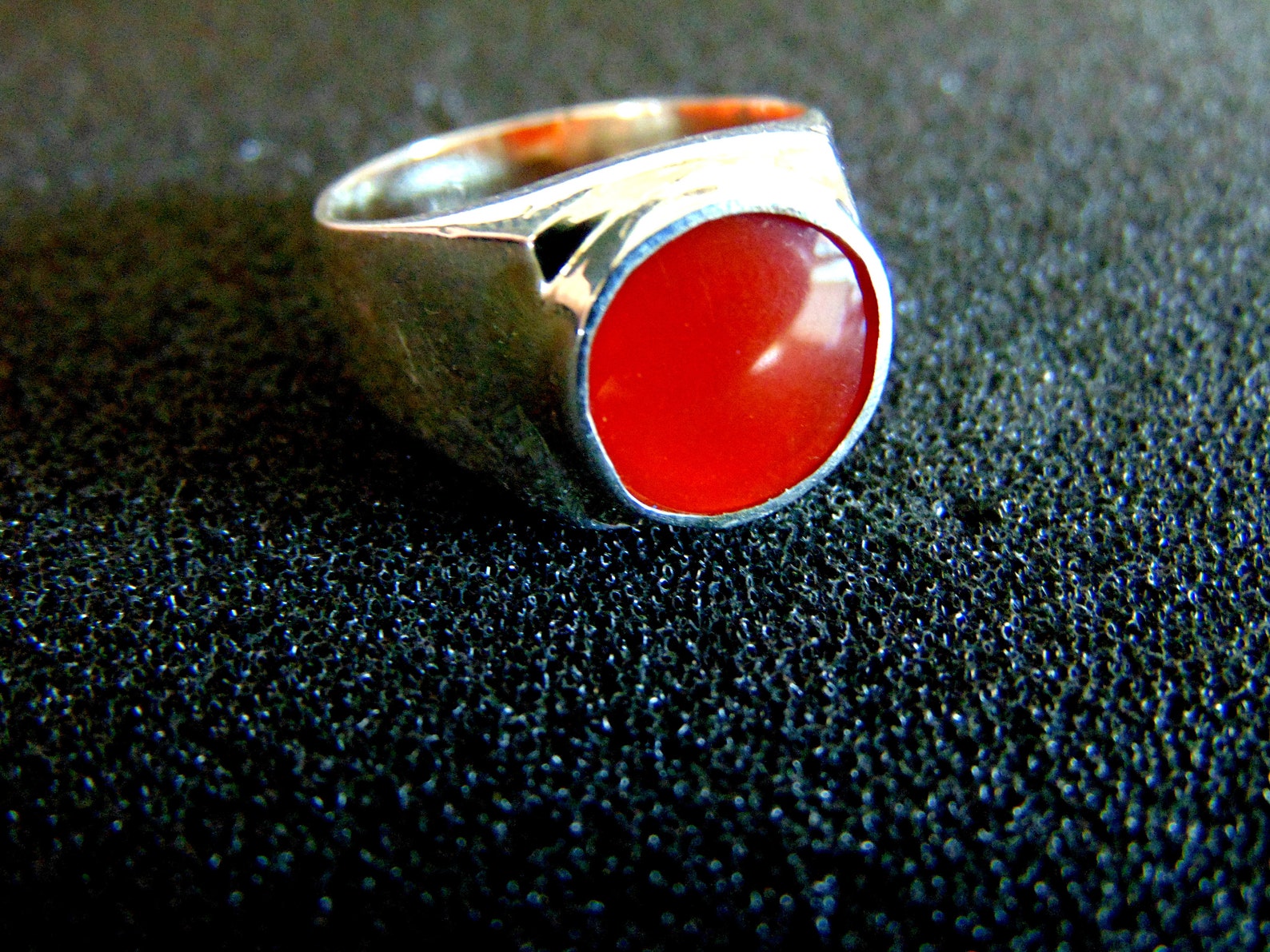Carnelian Signet Ring Mens Gemstone Ring Carnelian Silver | Etsy