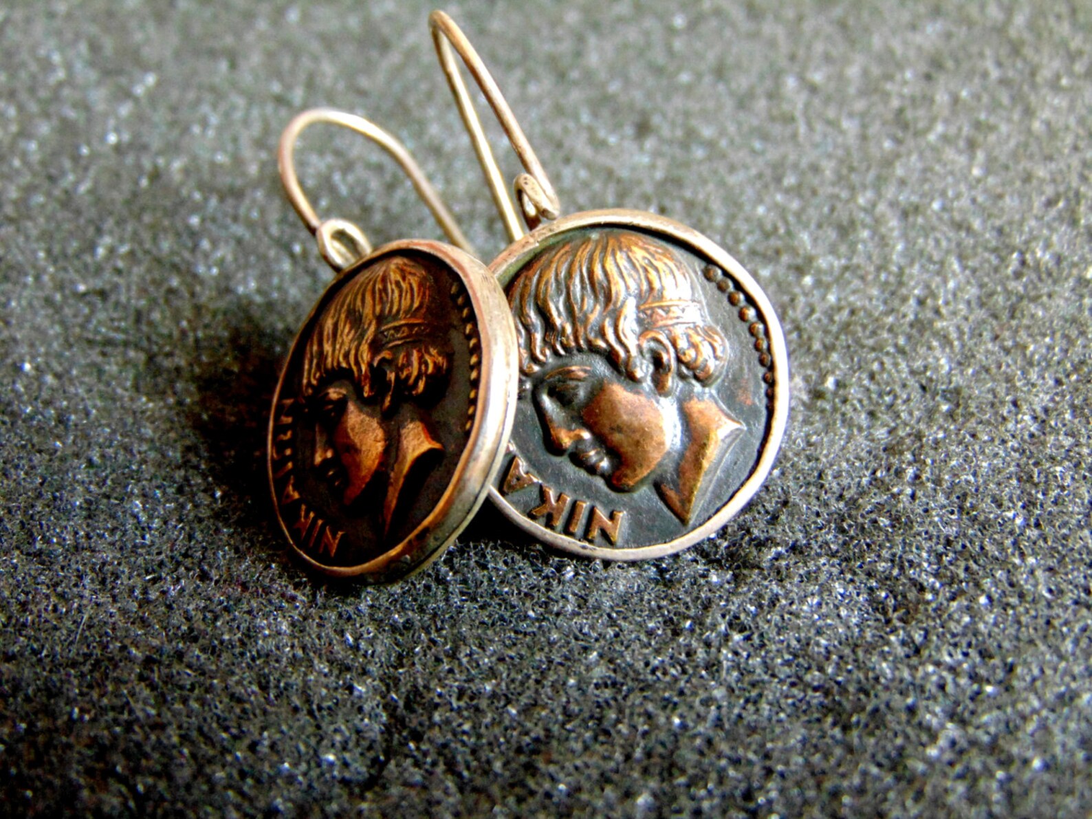 SILVER COIN EARINGS