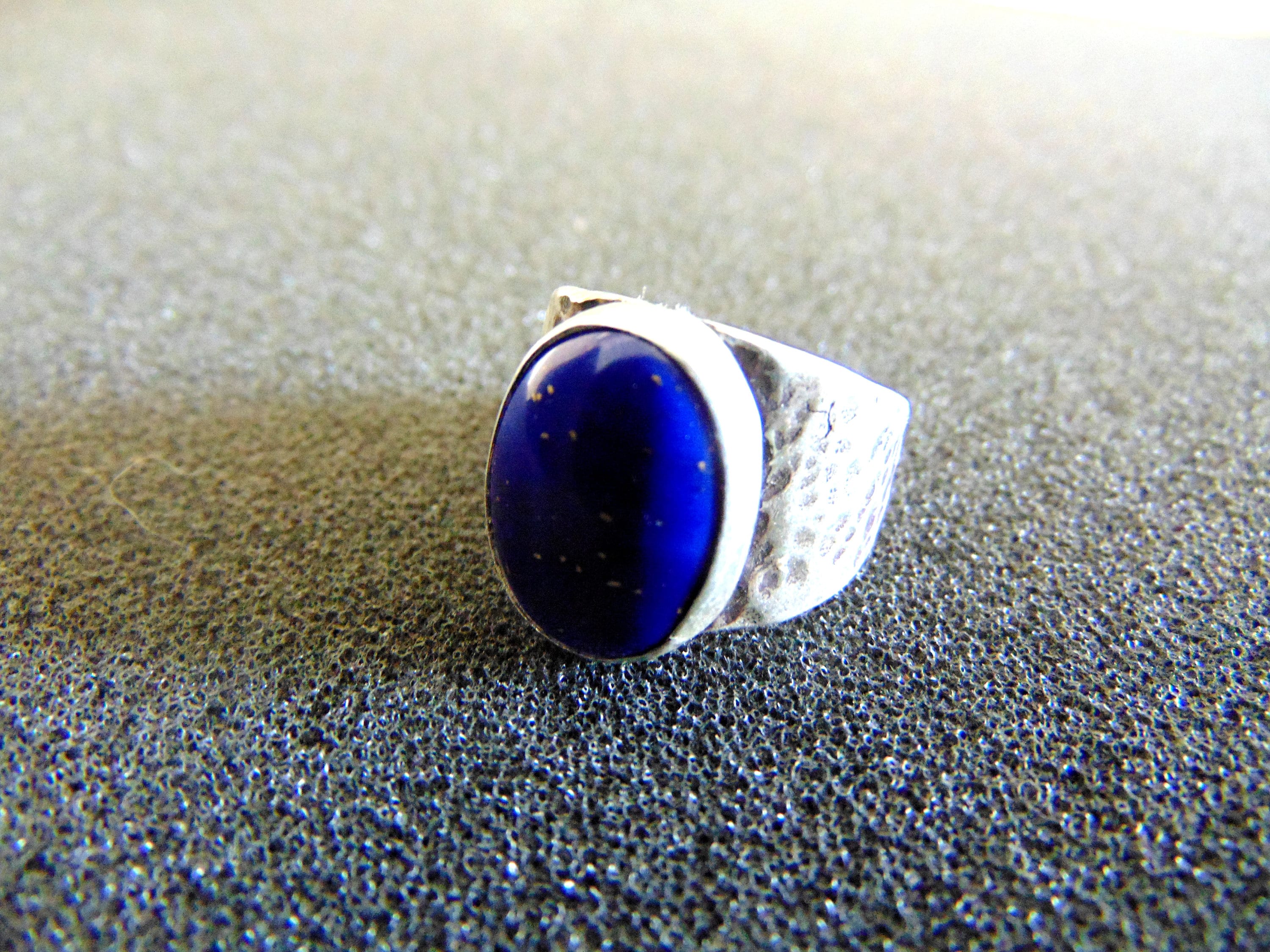 Mens Lapis Ring Ring for Men Blue Lapis Lazuli Ring Etsy