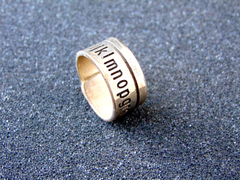 Alphabet Ring Boho Ring Adjustable Letter Ring,Thumb Ring Open Ring