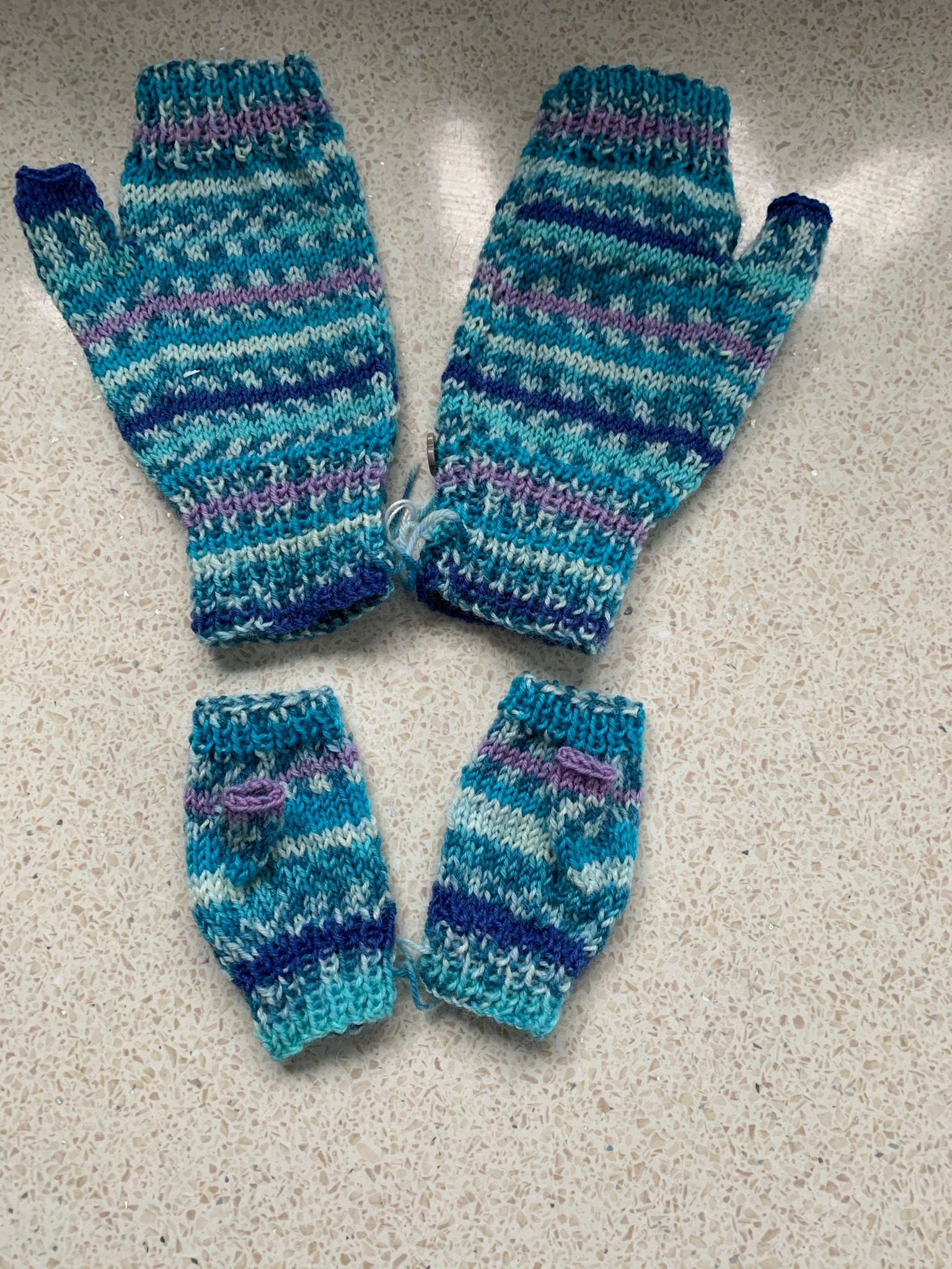 Hand knitted baby fingerless gloves Etsy