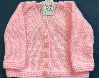 Knitted baby cardigan, gift for newborn baby, baby shower gift,