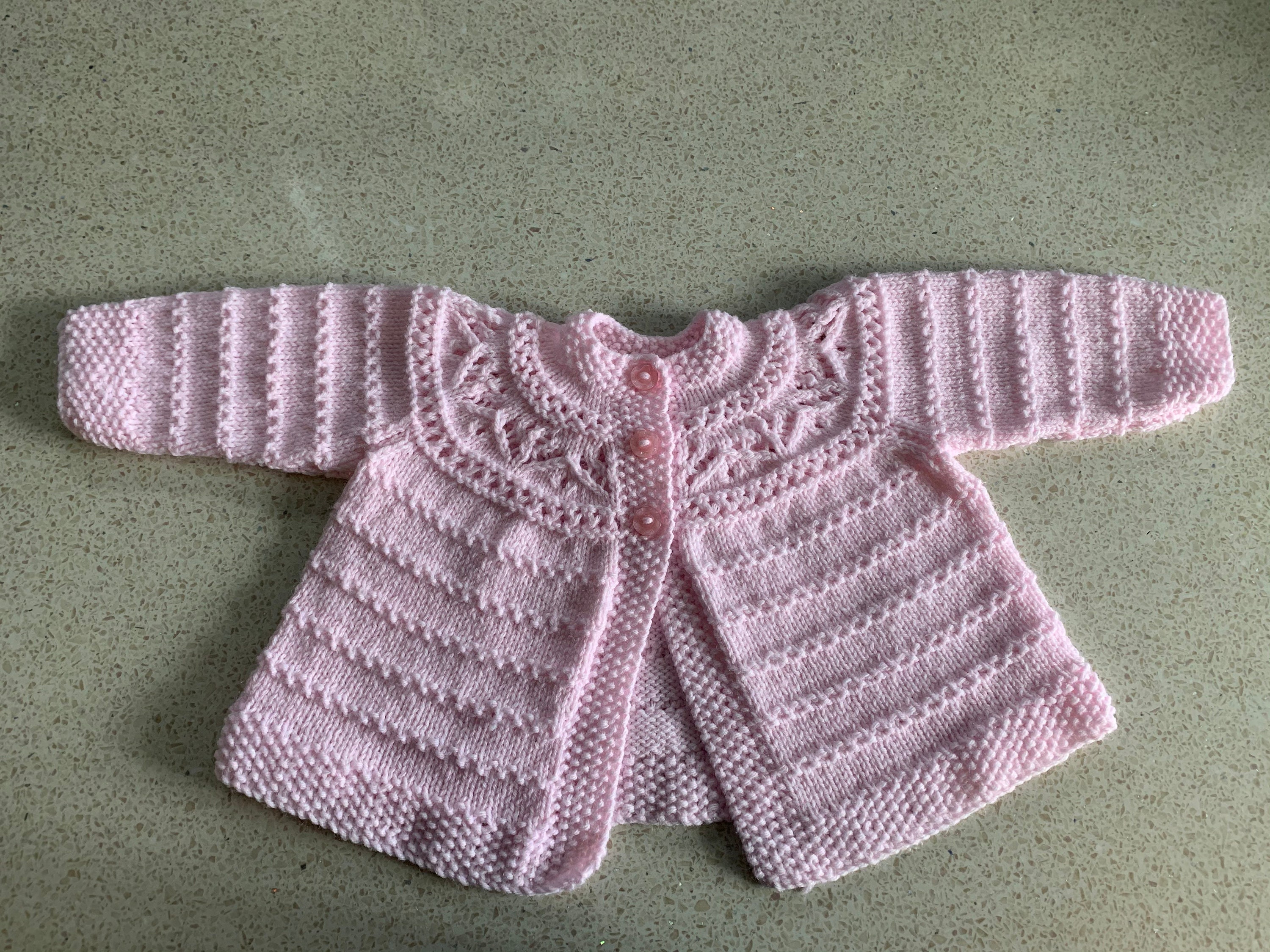 Hand knitted baby cardigan size 3/6 months Etsy