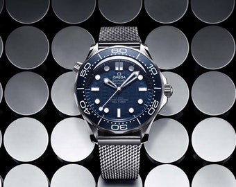 Omega 210.30.42.20.03.002 Seamaster Diver 300m Blaues Zifferblatt James Bond 60-jähriges Jubiläum, Herrenuhren, Herrenuhr, Geschenk für Ihn.