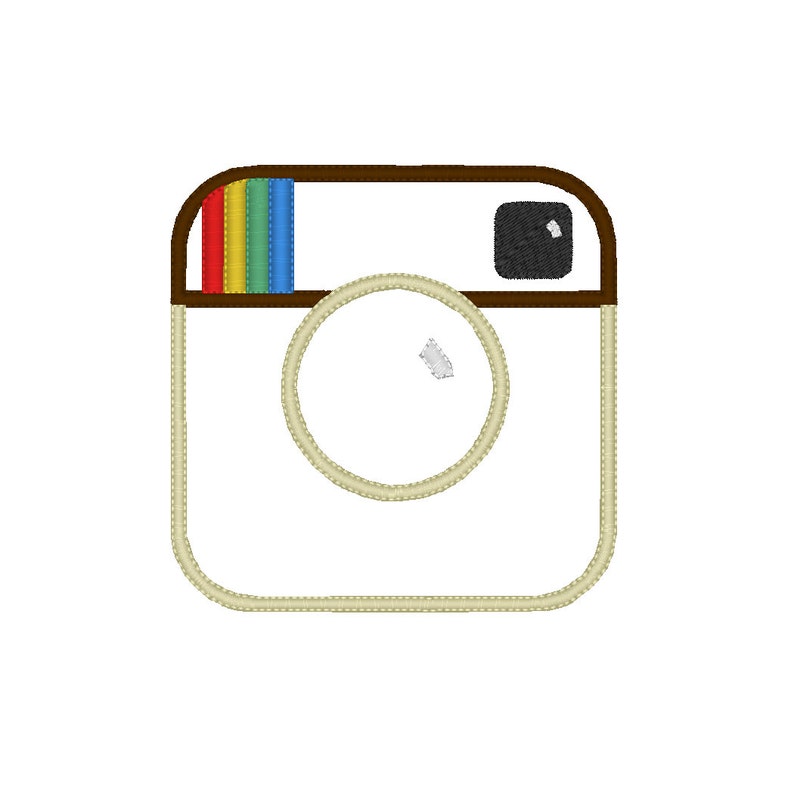 Rainbow Camera Applique Embroidery Design Pattern for Machine Polaroid ...