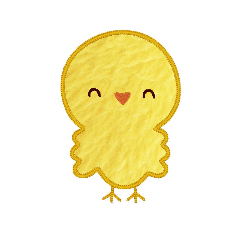 Chick Applique Embroidery Design Pattern for Machine Chicken Easter