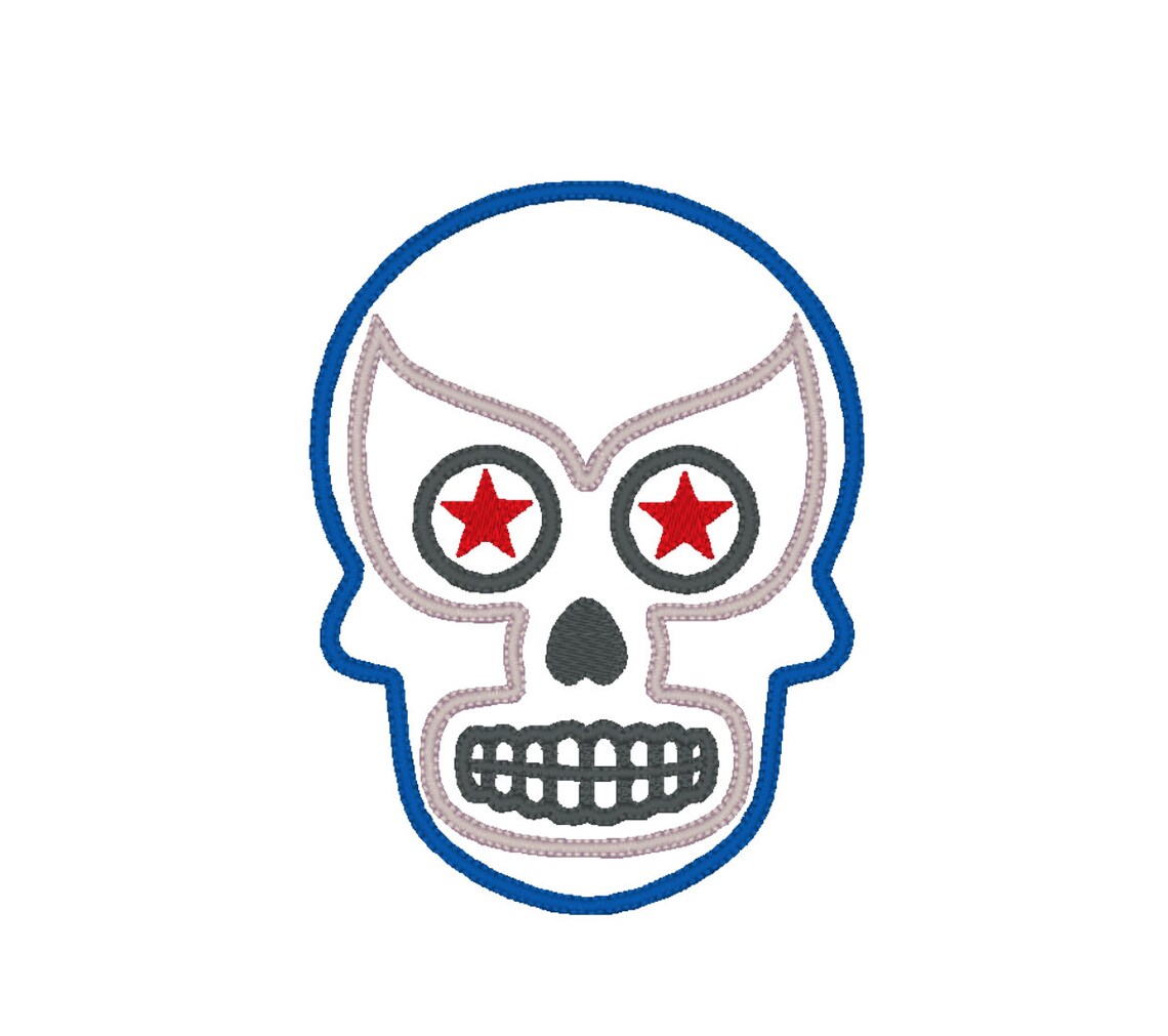 Mexican skull applique embroidery design nwcvq for machine  etsy Mexican skull applique embroidery design nwcvq for machine  etsy