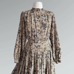Stunning Original 1970s Jean-louis Scherrer Dress Silk Poet