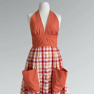 70's Madras Dress - Etsy
