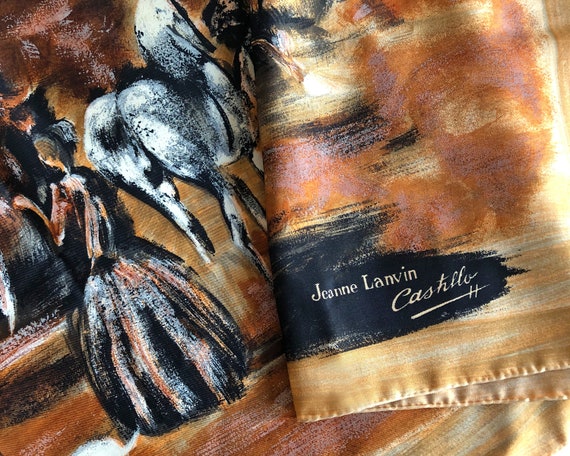 Vintage 1950s Jeanne Lanvin by Castillo Silk Hand