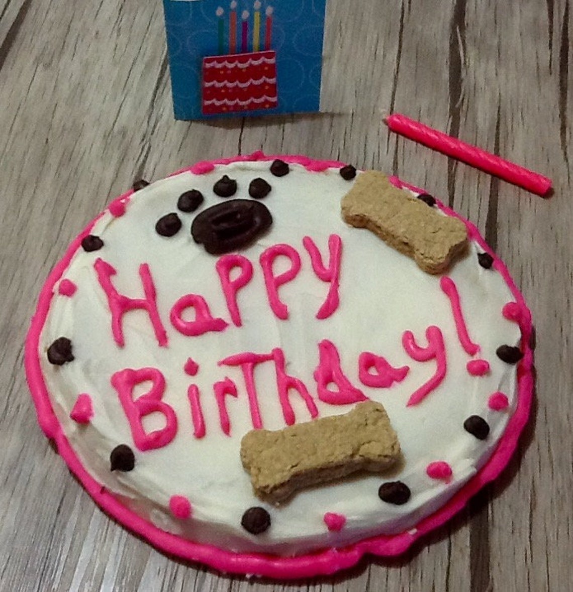 Dog Treats HAPPY BIRTHDAY DOG Cookie Cake Wheat Free Etsy