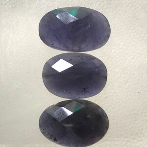 3 pezzi di pietra preziosa sfaccettata in iolite, cabochon fatti a mano, dimensioni 15X21 a 15 x 24 mm per la creazione di gioielli SKU I-9 / Creazione di gioielli