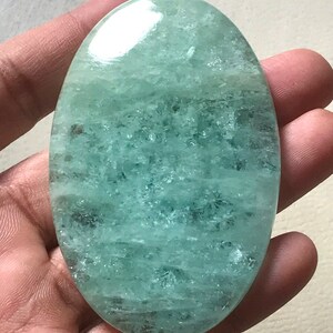 Cabochon di pietra preziosa acquamarina fatto a mano di forma ovale, dimensioni 76X49X8 MM Per la creazione di gioielli SKU A-2 / Creazione di gioielli