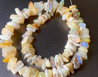 Ethiopian Opal Chip Beads: Jewelry Making Nugget Strand (8 inch)