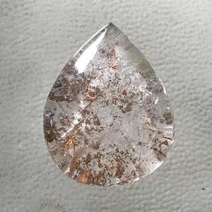 Cabochon in pietra preziosa di lodolite fatto a mano, dimensioni 38X30X10 MM per la creazione di gioielli SKU G-8 / Creazione di gioielli